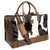 STS Ranchwear Unisex Cowhide Pet Carrier Brown Leather/Canvas Carry-On Bag