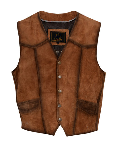 STS Ranchwear Mens Chisum Rusty Nail Leather Leather Vest