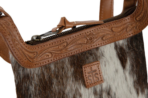 STS Ranchwear Womens Yipee Kiyay Cowhide/Veg Leather Crossbody Bag