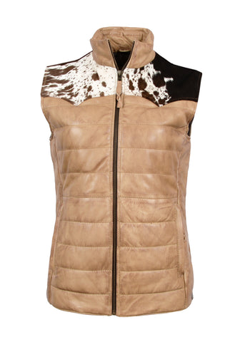 STS Ranchwear Womens Adalyn Palomino Leather Leather Vest