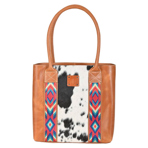 STS Ranchwear Womens Basic Bliss Cowhide/Tan Leather Tote Bag