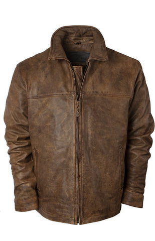 STS Ranchwear Mens Rifleman Chestnut Leather Leather Jacket XS