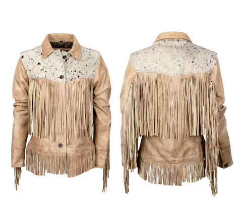 STS Ranchwear Womens Frontier Palomino/Cowhide Leather Leather Jacket M