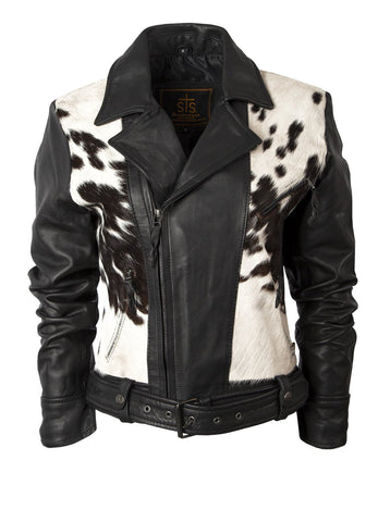STS Ranchwear Womens Etta Black Leather Leather Jacket