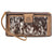 STS Ranchwear Womens Cowhide Haley Distressed Brown Leather Zip Around Wallet