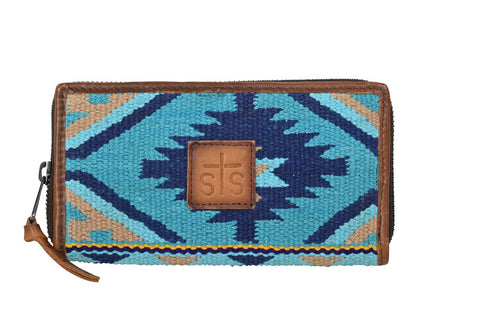 STS Ranchwear Womens Mojave Sky Multi-Color Leather Bifold Wallet