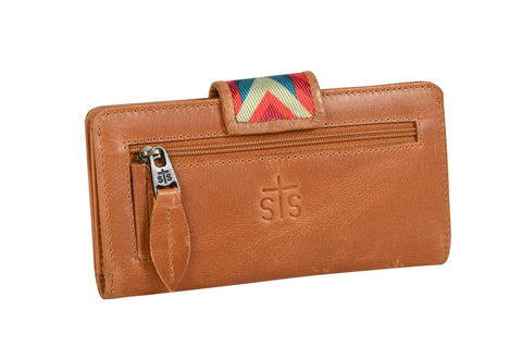 STS Ranchwear Womens Basic Bliss Carlin Multi-Color Leather Zip Around Wallet