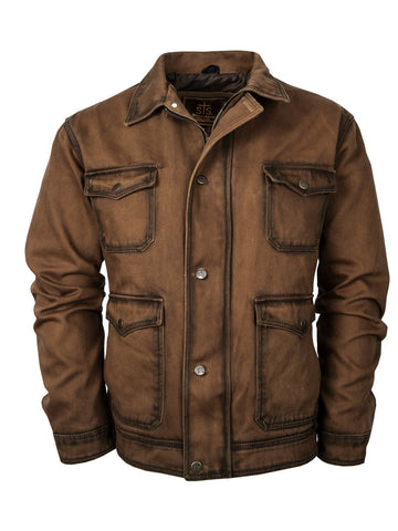 STS Ranchwear Mens Brush Buster Rustic Brown 100% Cotton Cotton Jacket