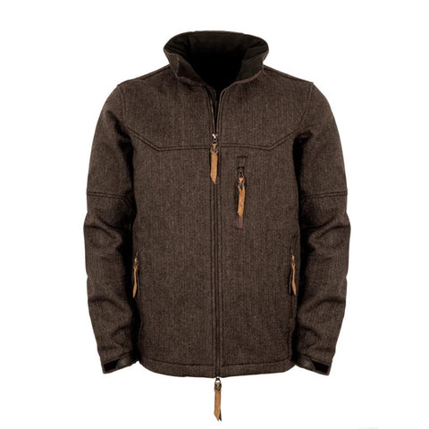 STS Ranchwear Mens Stone Chocolate Wool Blend Softshell Jacket