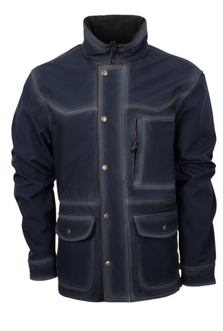 STS Ranchwear Mens Brazos Enzyme Navy Polyester Softshell Jacket