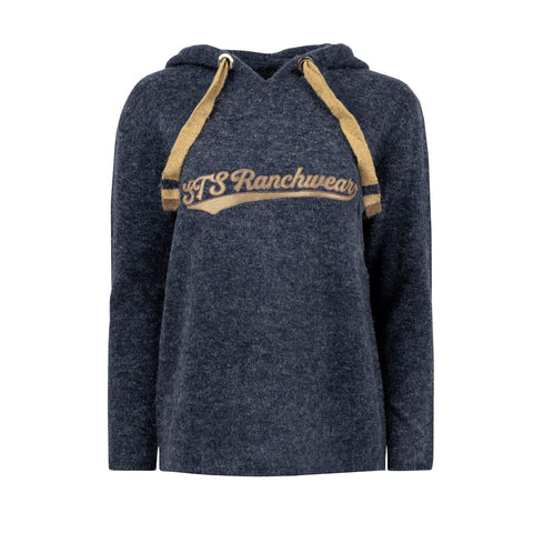 STS Ranchwear Womens Riley Navy/Tan Acrylic Blend Hoodie