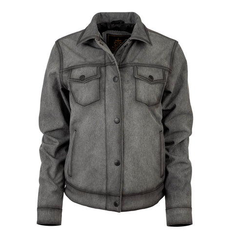 STS Ranchwear Womens Brumby Enzyme Gray 100% Cotton Softshell Jacket