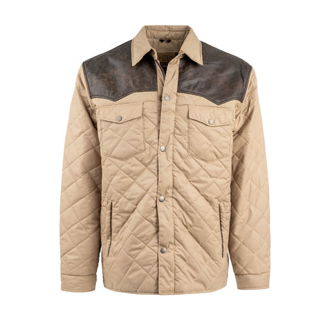 STS Ranchwear Mens Ransom Khaki/Brown 100% Polyester Softshell Jacket