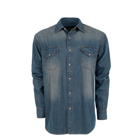 STS Ranchwear Mens Parker Denim 100% Cotton L/S Shirt