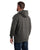 Berne Apparel Mens Heritage Thermal-Lined Zip Charcoal Cotton Blend Hoodie