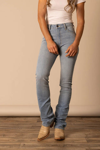 Kimes Ranch Womens Sarah Light Wash Cotton Blend Jeans