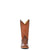 Corral Youth Girls Teen Orange Embroidery Square Brown Cowhide Cowboy Boots