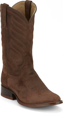 Tony Lama Mens Amado 12in Western Taupe Suede Cowboy Boots