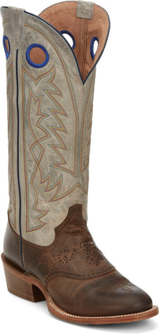 Tony Lama 15in Buckaroo Mens Grey/Brown Henley Leather Cowboy Boots 11.5D