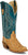 Tony Lama Womens Zaire Umber/Blue Full Quill Ostrich Cowboy Boots