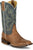 Tony Lama Womens Madison 11in Western Tan/Blue Goat Leather Cowboy Boots