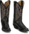 Tony Lama Womens Sagrada 11in Western Raven Leather Cowboy Boots