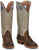 Tony Lama 15in Buckaroo Mens Grey/Brown Henley Leather Cowboy Boots 12D