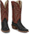 Tony Lama Mens Rylen 13in Black/Red Full Quill Ostrich Cowboy Boots
