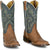 Tony Lama Womens Madison 11in Western Tan/Blue Goat Leather Cowboy Boots