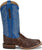 Tony Lama Mens Damilano 13in Western Brown/Blue Full Quill Ostrich Cowboy Boots