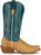 Tony Lama Womens Zaire Umber/Blue Full Quill Ostrich Cowboy Boots