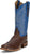 Tony Lama Mens Damilano 13in Western Brown/Blue Full Quill Ostrich Cowboy Boots