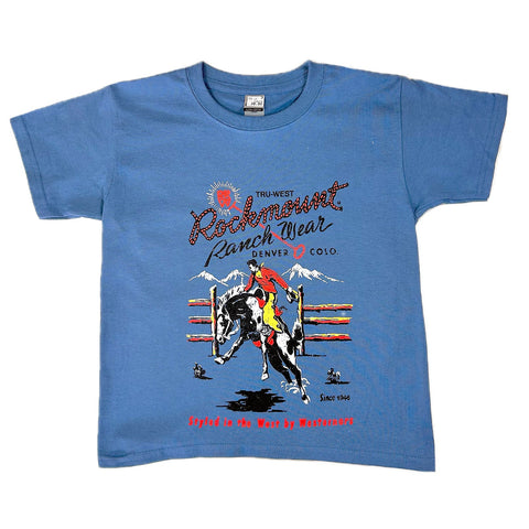 Rockmount Unisex Bronc Rider Denim 100% Cotton S/S T-Shirt