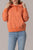 Kimes Ranch Womens Tess Western Orange Cotton Blend Hoodie