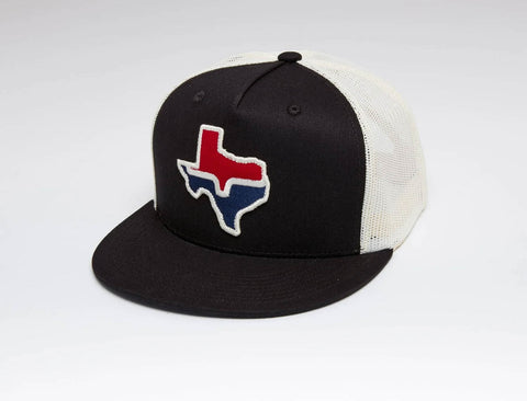 Kimes Ranch Unisex Texas Black Cotton Twill Trucker Cap