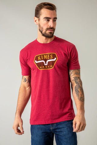 Kimes Ranch Mens The Distance Cardinal Cotton blend S/S T-Shirt