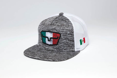 Kimes Ranch Unisex Tri Color Charcoal Heather Cotton Twill Trucker Cap