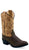 Old West Children Unisex J Toe Brown/Vintage Tan Faux Leather Cowboy Boots