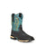 Corral Womens W5004 Turquoise/Black Leather 8.5in Farm and Ranch Cowboy Boots