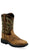 Old West Children Unisex Square Toe Burnt Tan/Rugby Mustard Leather Cowboy Boots 1 D