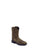 Old West Youth Unisex Square Toe Brown Leather Cowboy Boots