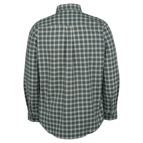 Wolverine Mens Blue Cotton Blend L/S FR Plaid Twill Shirt