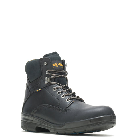 Wolverine Mens Black Leather Durashocks SR 6in Work Boots 8.5 M
