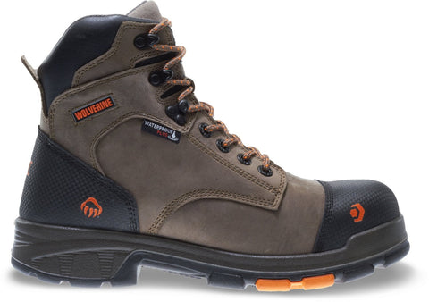 Wolverine Mens Brown Leather Blade LX WP CarbonMax 6in Work Boots