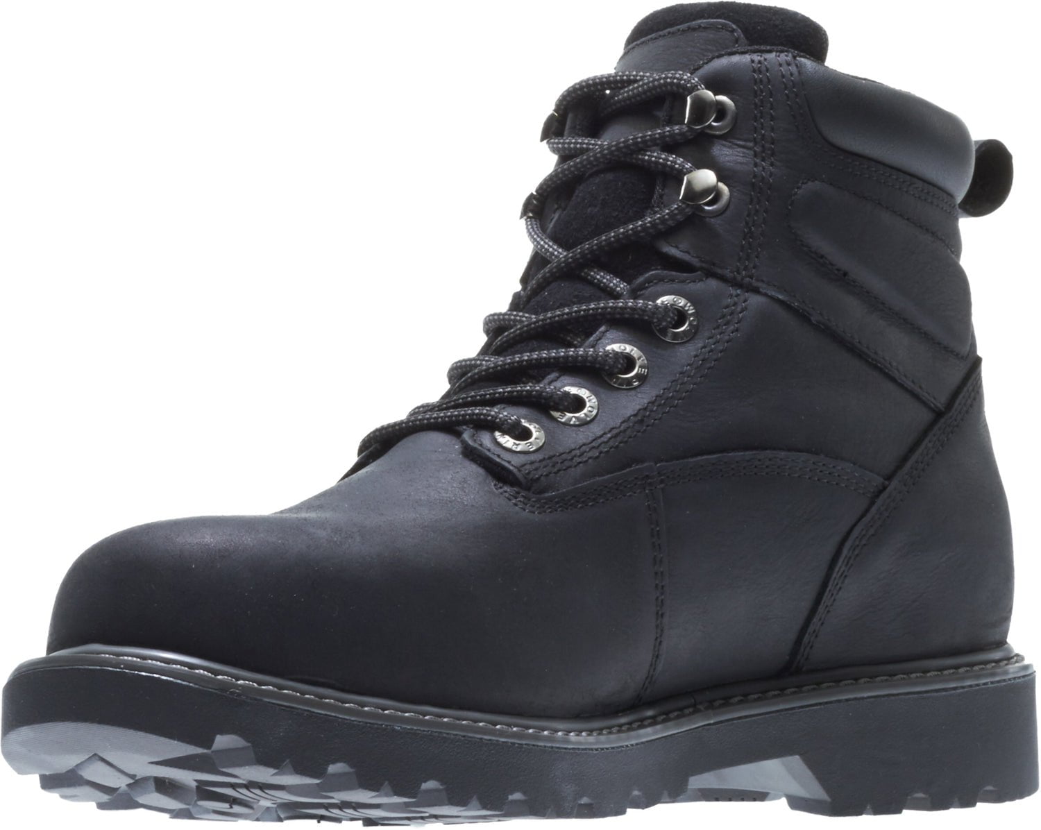 Wolverine Mens Black Leather Floorhand WP 6in Work Boots The Western Company