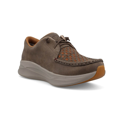 Twisted X Womens Feather X Casual Woven Taupe/Brown Leather Sneakers Shoes