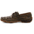 Twisted X Womens Driving Moc Distressed/Leopard Leather Boat Shoes