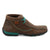 Twisted X Womens Driving Moc Laced Brown/Turquoise Leather Chukka Boots