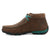 Twisted X Womens Driving Moc Laced Brown/Turquoise Leather Chukka Boots