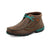 Twisted X Womens Driving Moc Laced Brown/Turquoise Leather Chukka Boots